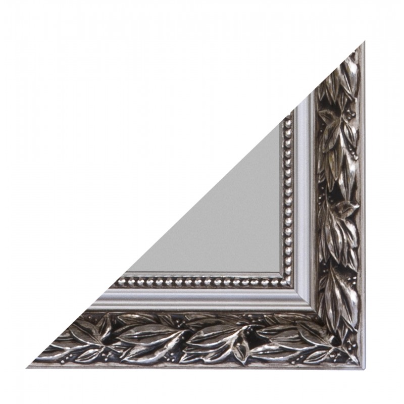 Holzrahmenspiegel Emma 55 x 70 cm Silber Wandspiegel incl. Befestigungsmaterial für die Wandmontage