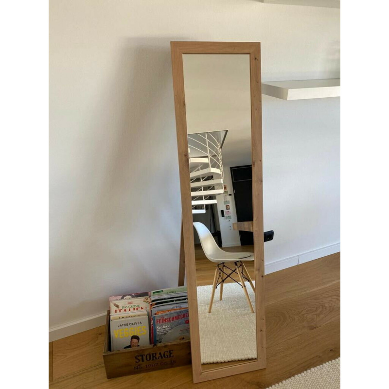 Homestyle Standspiegel 40x160 cm Holz MDF Eiche braun Ganzkörperspiegel Mirror