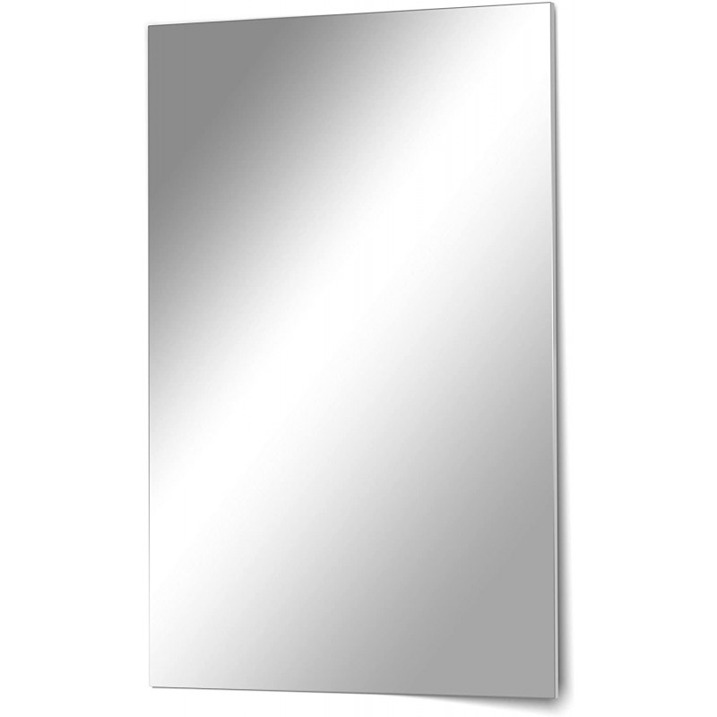 Kristallspiegel / Wandspiegel / Badspiegel 40 x 30 cm Rahmenlos ohne Facette Mirror Made in Germany incl. Befestigungsmaterial