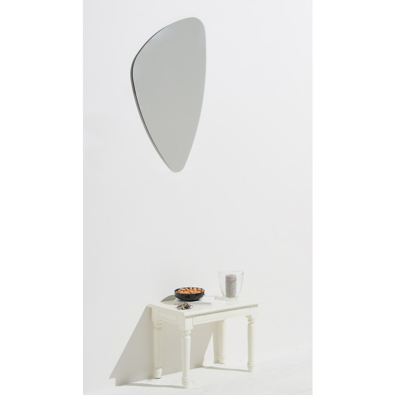 Homestyle Spiegel Mirror organische Form 89cm x 55cm, hochwertig verarbeiteter Kristallspiegel/Wandspiegel, inkl. Befestigungsmaterial