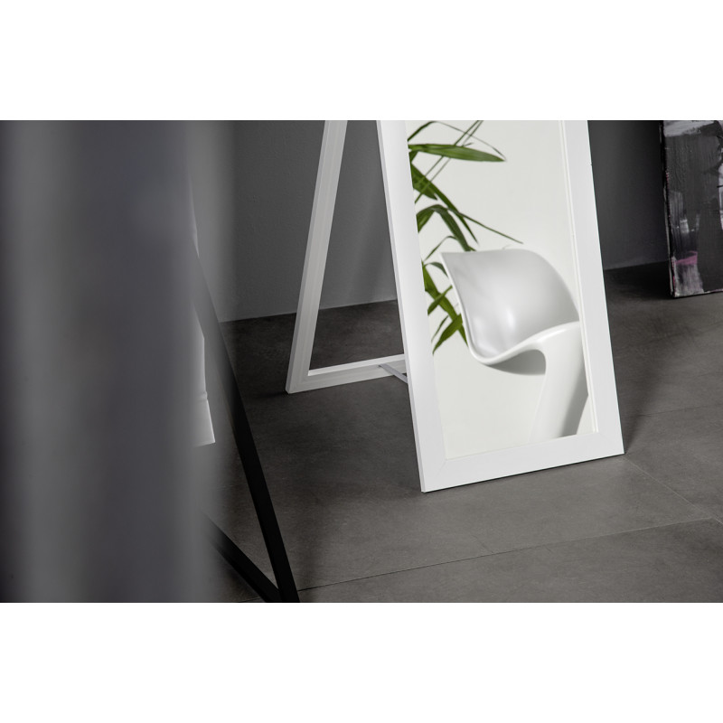 deko-werk24 Standspiegel Emelia 40 x 160 cm Holz foliert Ganzkörperspiegel Mirror (weiß)
