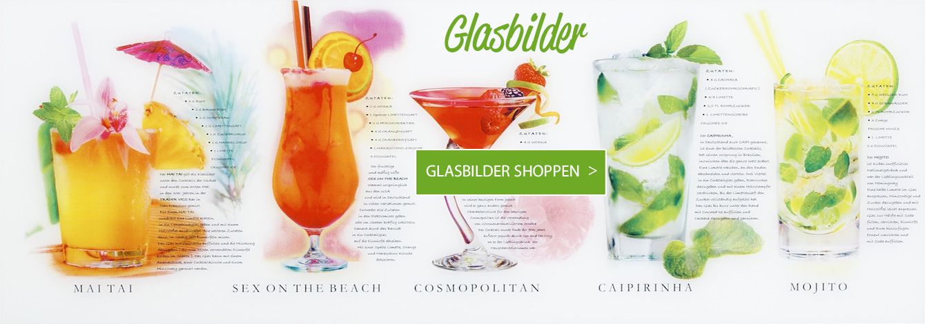 Glasbild Cocktails